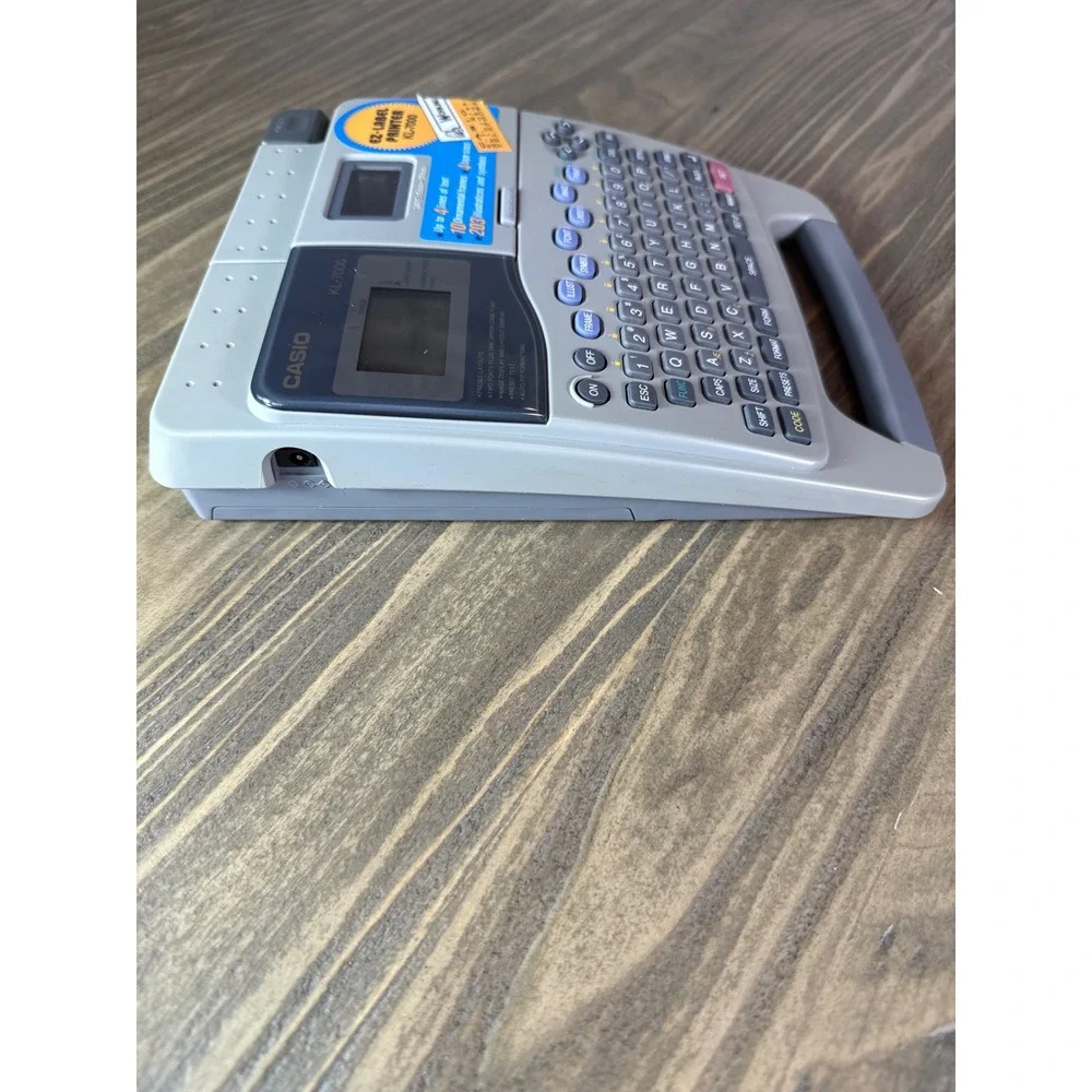 Vintage Casio KL-7000 EZ-Label Printer Portable Label Maker Gray Manual Works‎